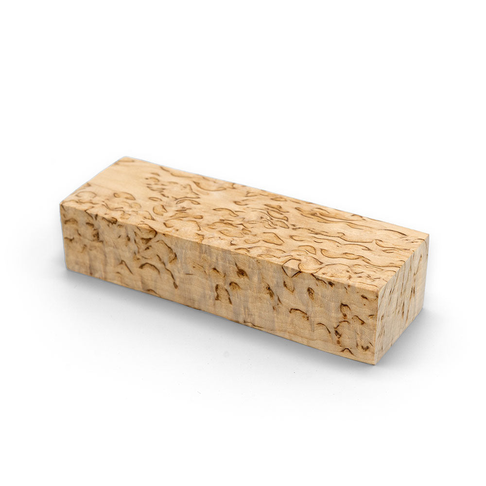 ナイフ用カーリーバーチ材ブロック｜DIYハンドル素材 | ロセリ