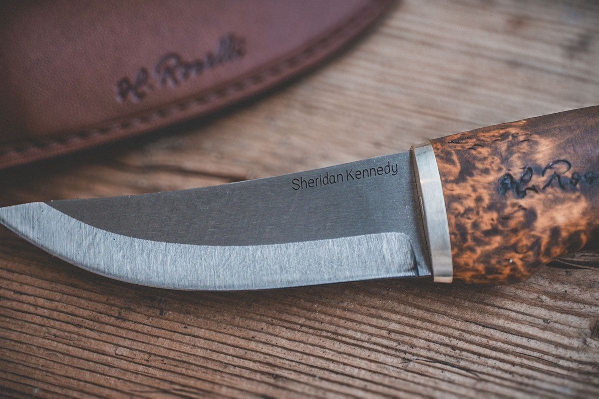 ベアクローナイフ | 超高炭素鋼と白樺ハンドル | ロセリ・フィンランド