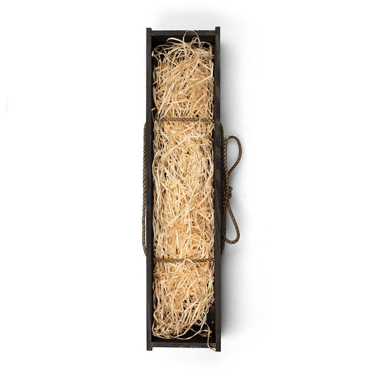 Rosellis handmade gift boxes made out of tarred wood made for knives and axes